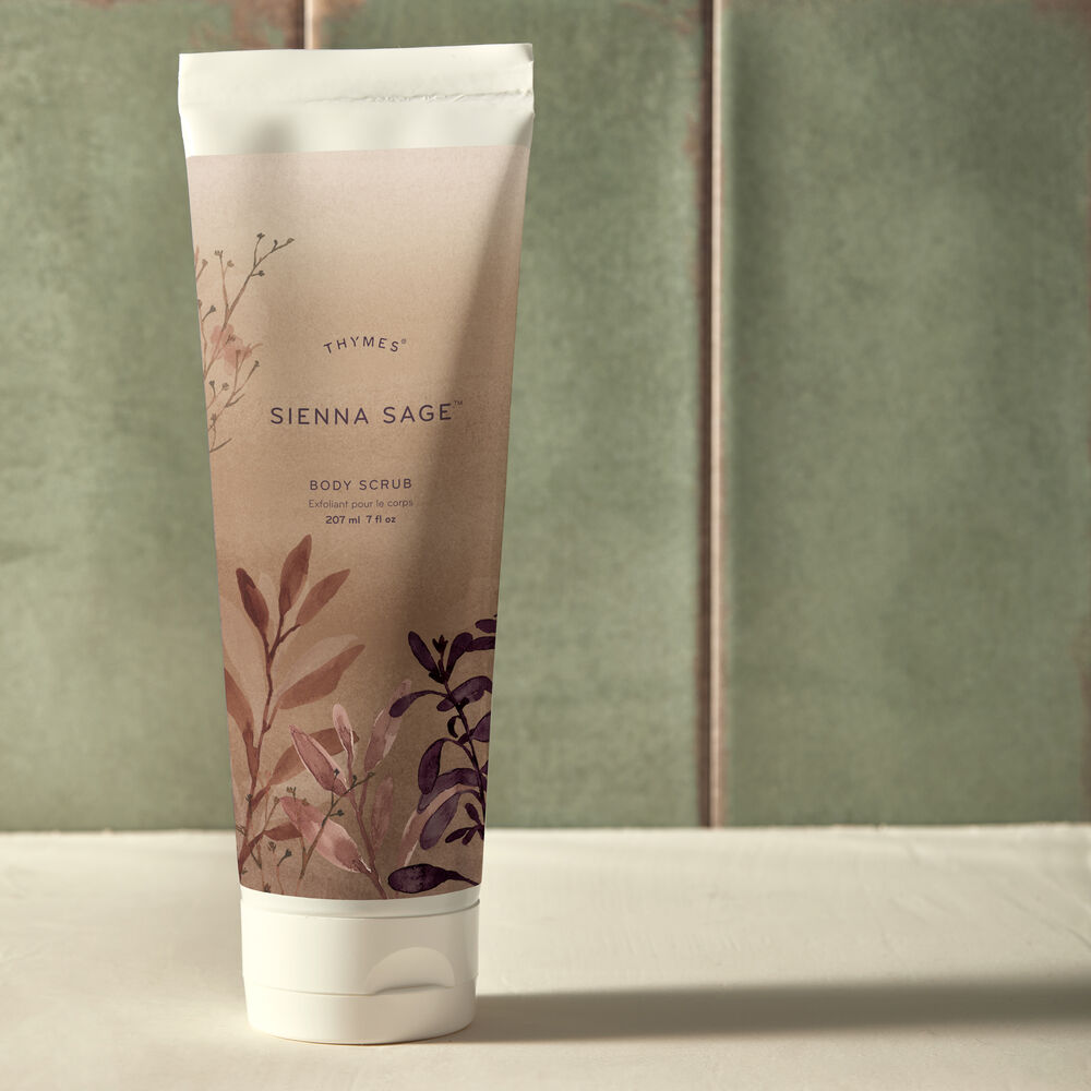 Thymes Sienna Sage Body Scrub on counter image number 1